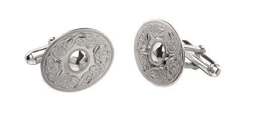 Celtic Warrior Oval Cuff-links